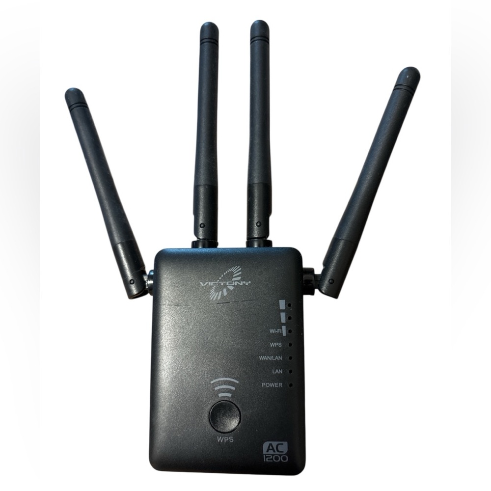 Black WiFi Wireless Internet Range Extender